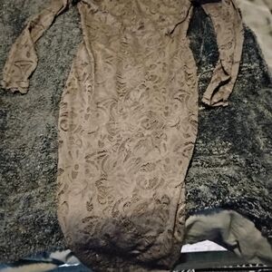 H&M BlackLace Long Sleeve Low Back Dress